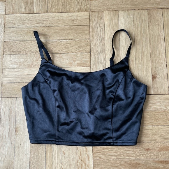 Forever 21 Tops - Black Silky Crop Top